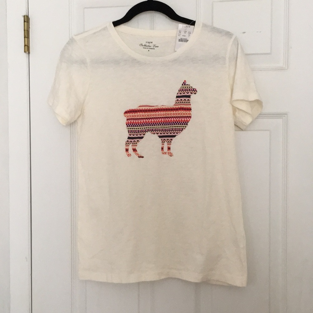 J.Crew Llama on sweater collector t-shirt